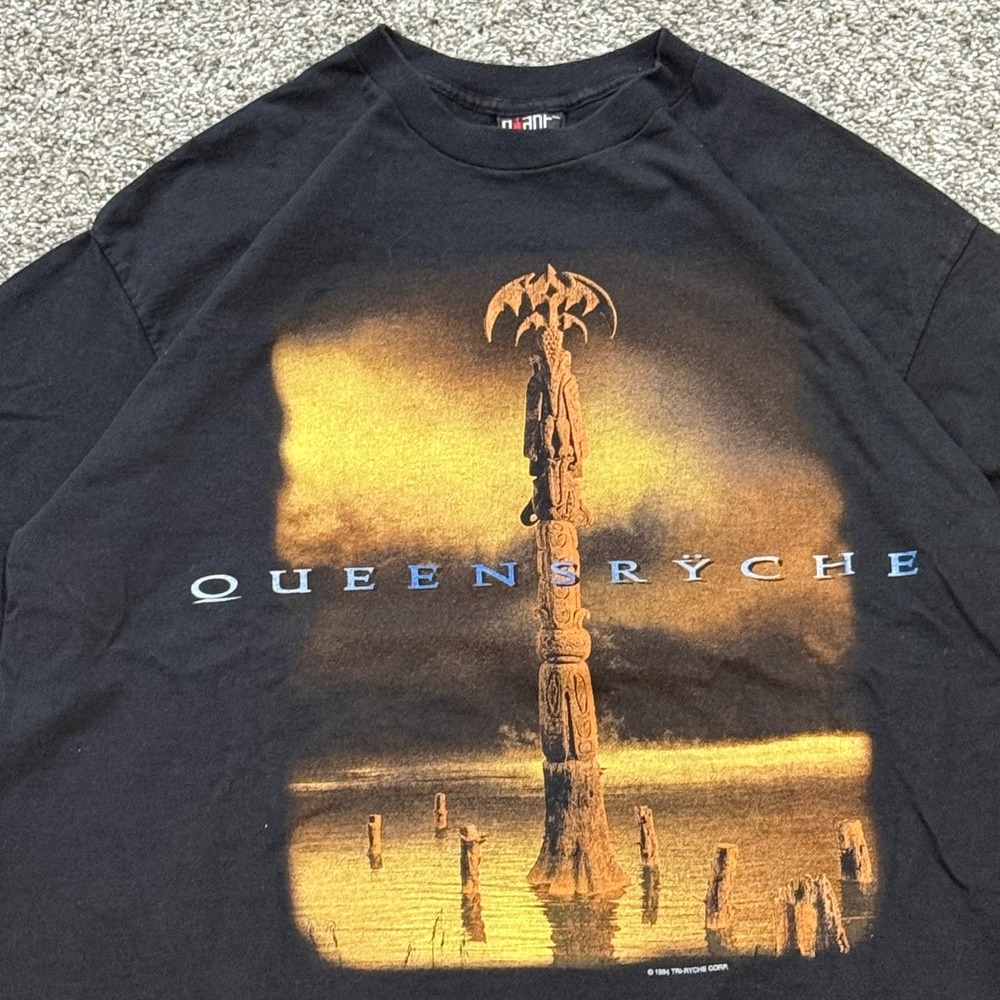 Vintage 1994‎ Queensryche Promised Land Tour Shirt Giant Tag Mens XL Black 90s